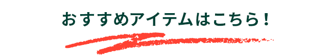 おすすめアイテムはこちら!